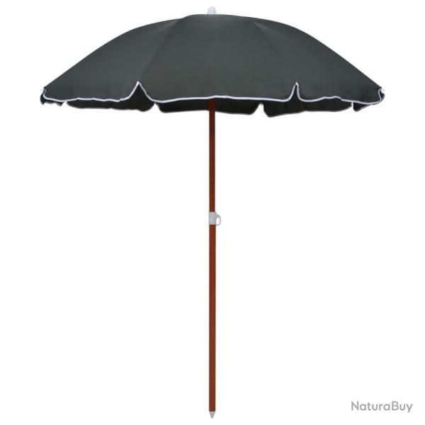 Parasol de jardin avec mt en acier 180 cm anthracite