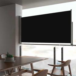 Auvent latéral rétractable de patio 80x300 cm Noir