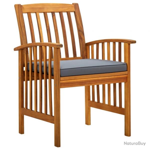 Ensemble  manger de jardin 3 pcs et coussins Acacia solide