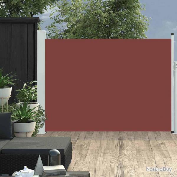 Auvent latral rtractable de patio 100x500 cm Marron