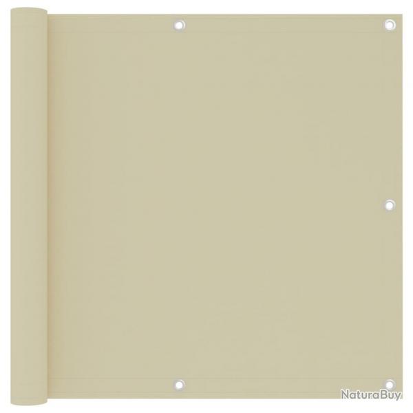 cran de balcon Crme 90x500 cm Tissu Oxford
