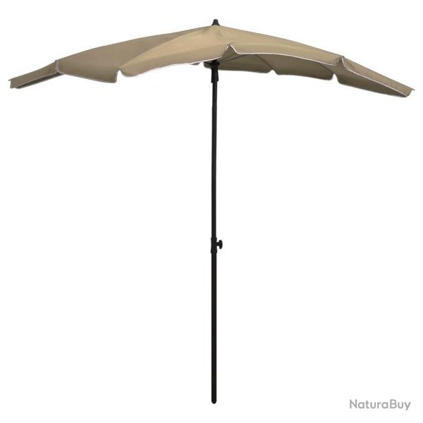 Parasol de jardin avec mt 200x130 cm taupe