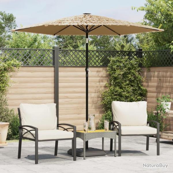 Parasol de jardin avec mt en acier marron 223x223x213 cm
