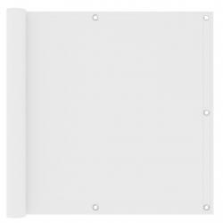 Écran de balcon Blanc 90x600 cm Tissu Oxford