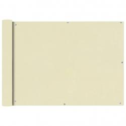 Écran de balcon en tissu Oxford 75x400 cm Crème