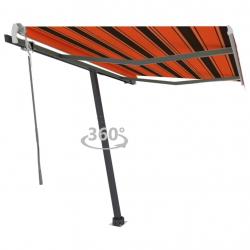 Auvent manuel rétractable sur pied 350x250 cm Orange et marron