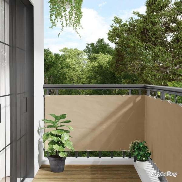 cran de balcon en tissu Oxford 75x600 cm Beige