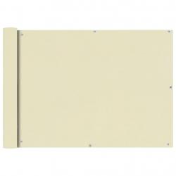 Écran de balcon en tissu Oxford 75x600 cm Crème