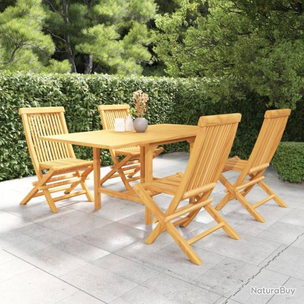 Ensemble  manger de jardin 5 pcs Bois de teck massif