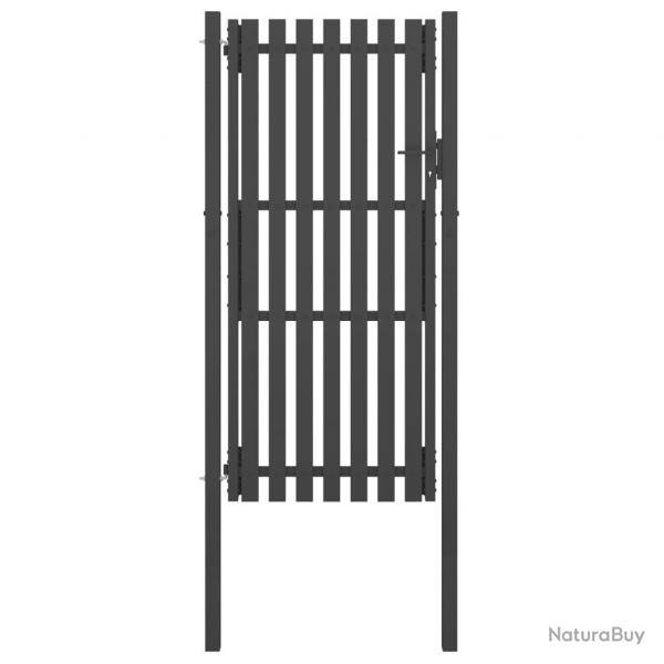 Portail de clture de jardin Acier 1x2,5 m Anthracite