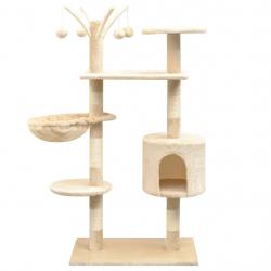 Arbre à chat avec griffoirs en sisal 125 cm Beige