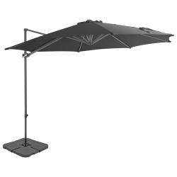 Parasol de jardin avec base portable anthracite