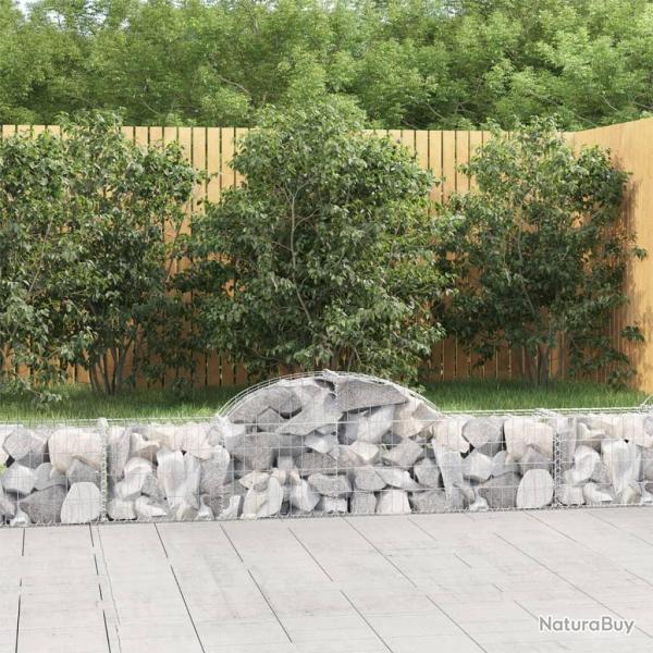 Paniers  gabions arqus 5 pcs 200x30x40/60 cm Fer galvanis