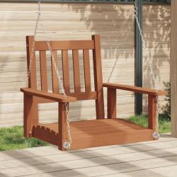 Chaise balançoire de jardin chaînes en métal bois massif sapin