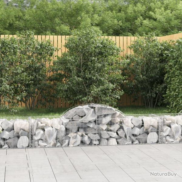 Paniers  gabions arqus 4 pcs 200x50x40/60 cm fer galvanis