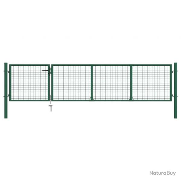 Portillon Acier 350x75 cm Vert