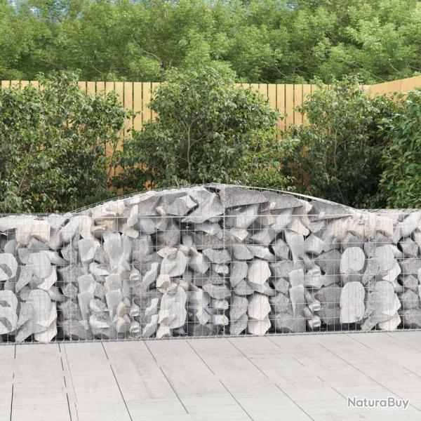 Paniers  gabions arqus 2 pcs 400x50x80/100 cm Fer galvanis
