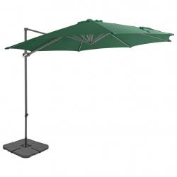 Parasol de jardin avec base portable vert