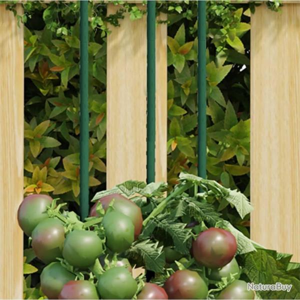 Piquets pour plantes de jardin 30 pcs vert 115 cm acier