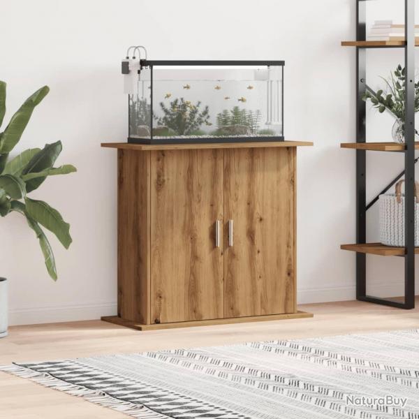 Support d'aquarium chne artisanal 81x36x73 cm bois ingnierie