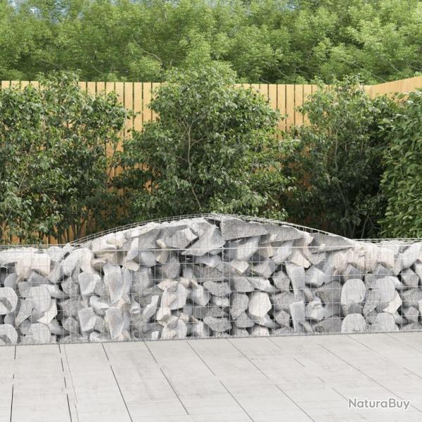 Paniers  gabions arqus 3 pcs 400x50x60/80 cm Fer galvanis