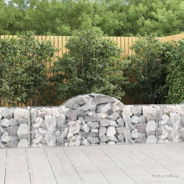 Paniers  gabions arqus 5 pcs 200x30x60/80 cm Fer galvanis