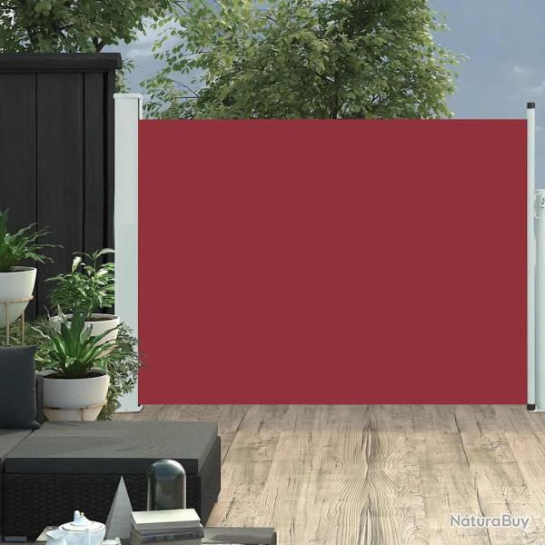 Auvent latral rtractable de patio 100x500 cm Rouge