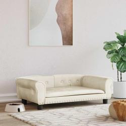 Lit pour chien crème 95x55x30 cm velours