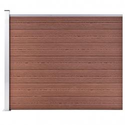 Panneau de clôture WPC 175x146 cm Marron