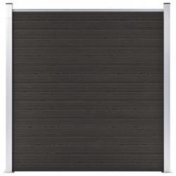 Panneau de clôture WPC 180x186 cm Noir