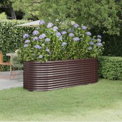 Lit surélevé de jardin Acier enduit de poudre marron