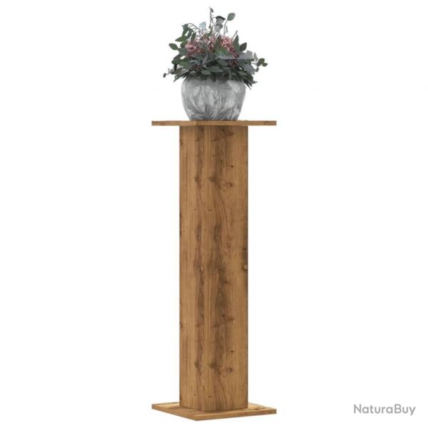 Supports pour plantes 2 pcs chne artisanal bois d'ingnierie