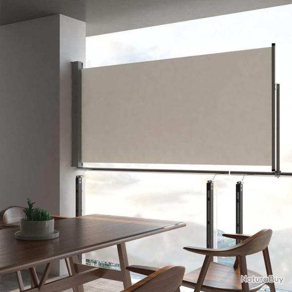 Auvent latral rtractable de patio 120 x 300 cm Blanc cass