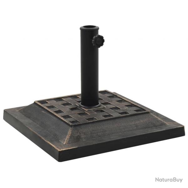 Socle carr de parasol Polyrsine 12 kg Bronze
