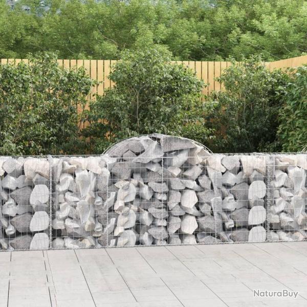 Paniers  gabions arqus 3 pcs 200x50x80/100 cm Fer galvanis