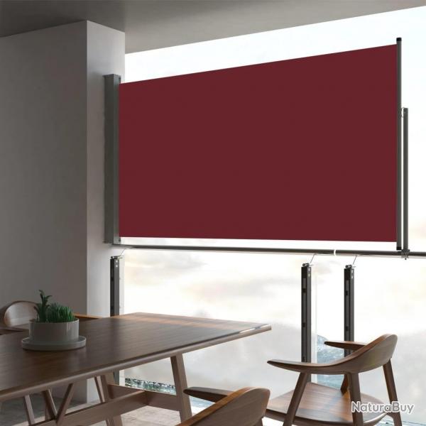 Auvent latral rtractable de patio 160x300 cm Rouge