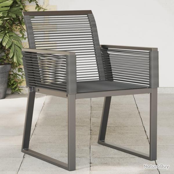 Chaises de jardin lot de 2 Noir Rsine tresse