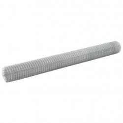 Grillage pour volière acier galvanisé 25x1,5 m argenté