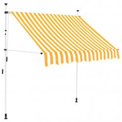 Auvent rétractable manuel 150 cm Rayures oranges et blanches