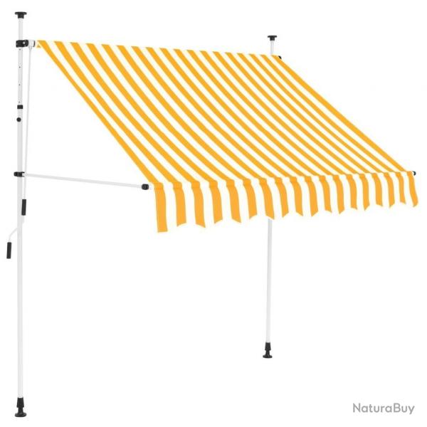 Auvent rtractable manuel 150 cm Rayures oranges et blanches