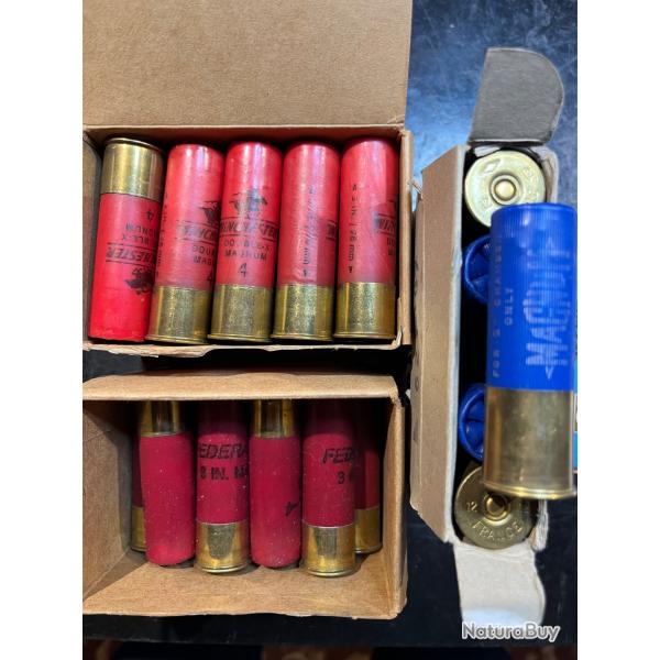 Lot de 54 Cartouches Calibre 12/76 Magnum Pb 4