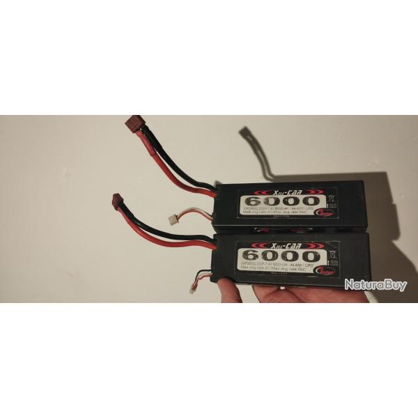 Batterie Lipo 7.4 V 6000 mah lot radiocommand avion bateau voiture RC