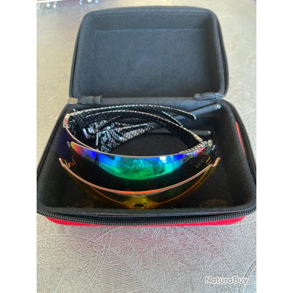 Lunettes de tir shoot off master 3 verres 1 paire de branches simples et 1  paire de branches double