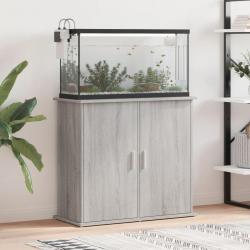 Support pour aquarium sonoma gris 81x36x73 cm bois d'ingénierie