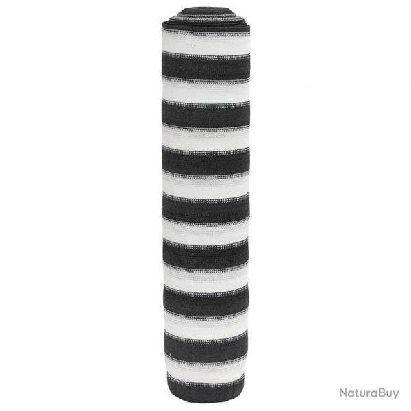 Filet brise-vue anthracite et blanc 1,5x10 m PEHD 195 g/m
