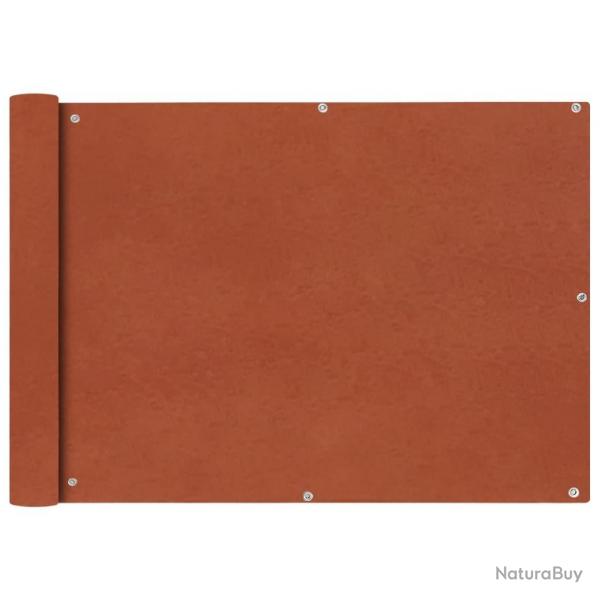 cran de balcon en tissu Oxford 75x400 cm Ocre marron