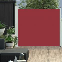 Auvent latéral rétractable de patio 100x300 cm Rouge