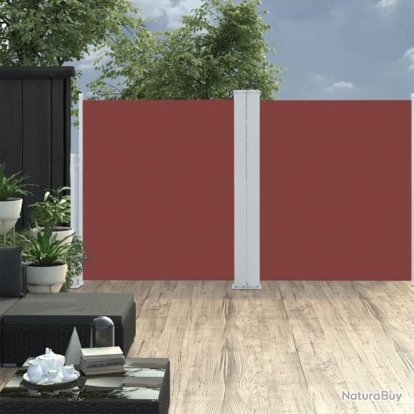 Auvent latral rtractable Marron 140 x 600 cm