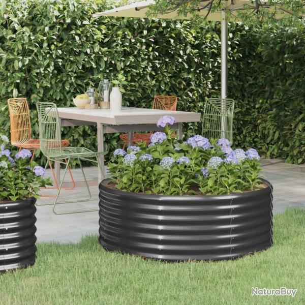 Lit surlev de jardin Acier enduit de poudre Anthracite
