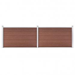 Clôture de jardin WPC 353x106 cm marron